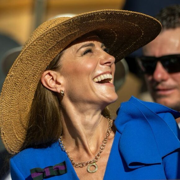 KATE MIDDLETON Saffron Straw Floppy Sun Hat LK Bennett BRAND NEW - Picture 2 of 6